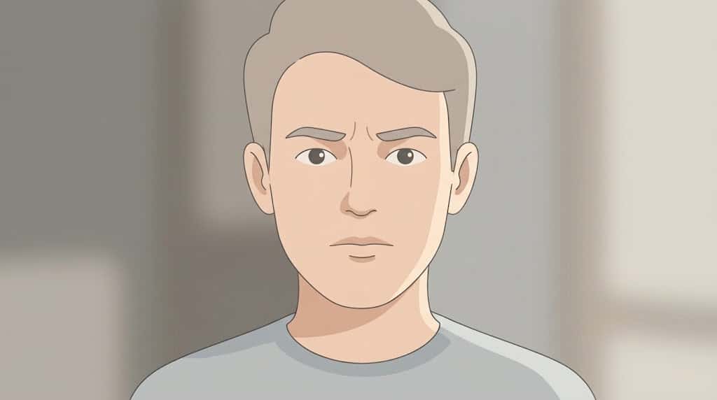 Homme au visage crispe face a une phobie, therapie par hypnose Challans